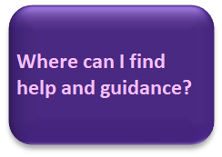 Small purple "Button" which is linked. Text says "Where can I find help and guidance?
