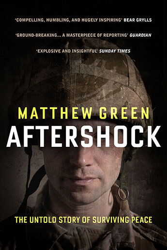 Book cover "Aftershock - the untold story of surviving peace"