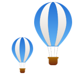 2 hot air balloons