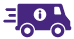 Small purple icon of a van with an i on the side 