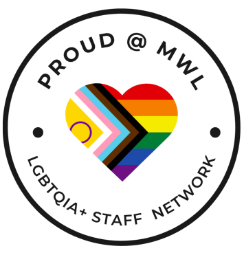 The logo for the Proud @ MWL staff network