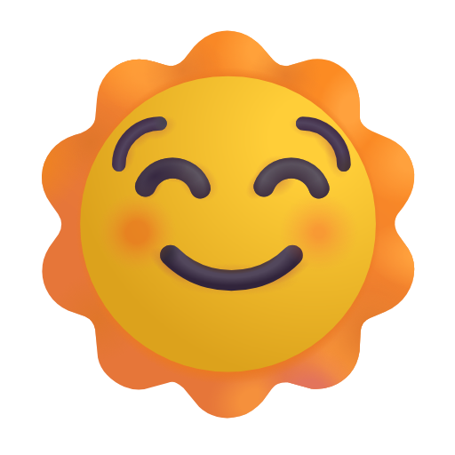 Sun with a smiley face